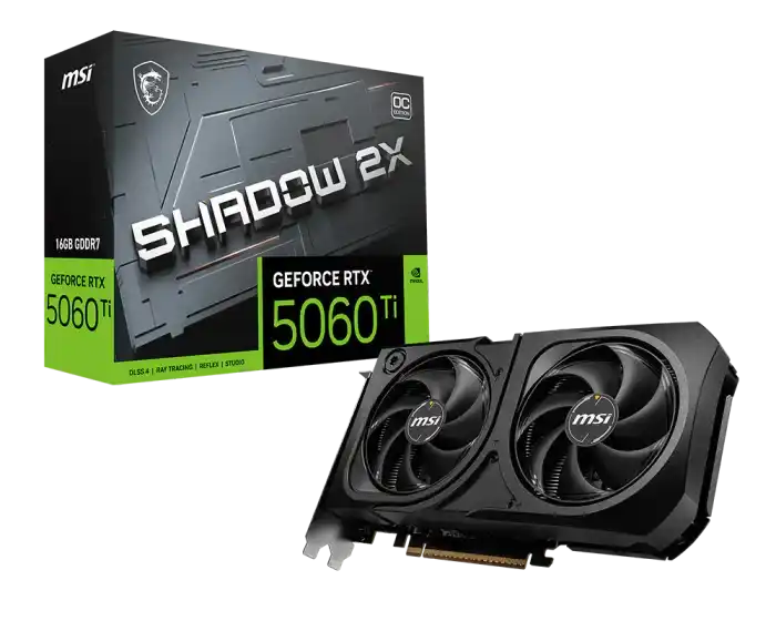 MSI GeForce RTX 5060 Ti 16GB Shadow 2X OC Plus