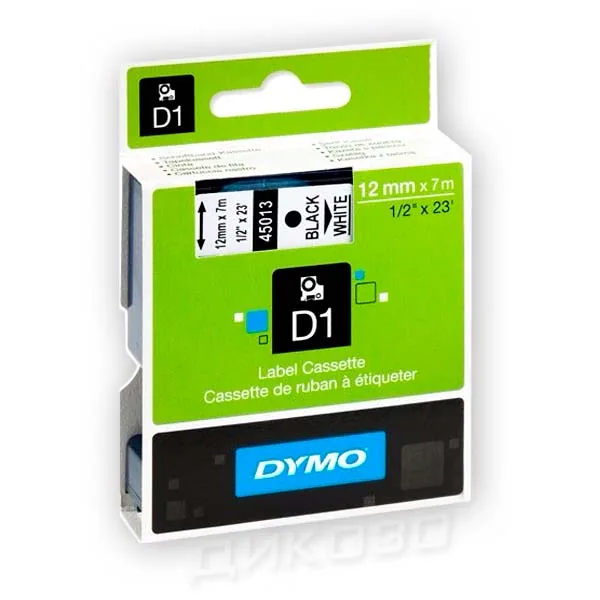 Оригинална лента — DYMO D1 45013, 12 mm × 7 m