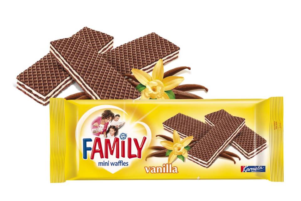 Мини вафли Family с крем ванилия — Кармела